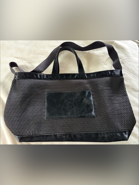 Victoria's Secret Handbags - Victoria's Secret Black Mesh Duffel Tote